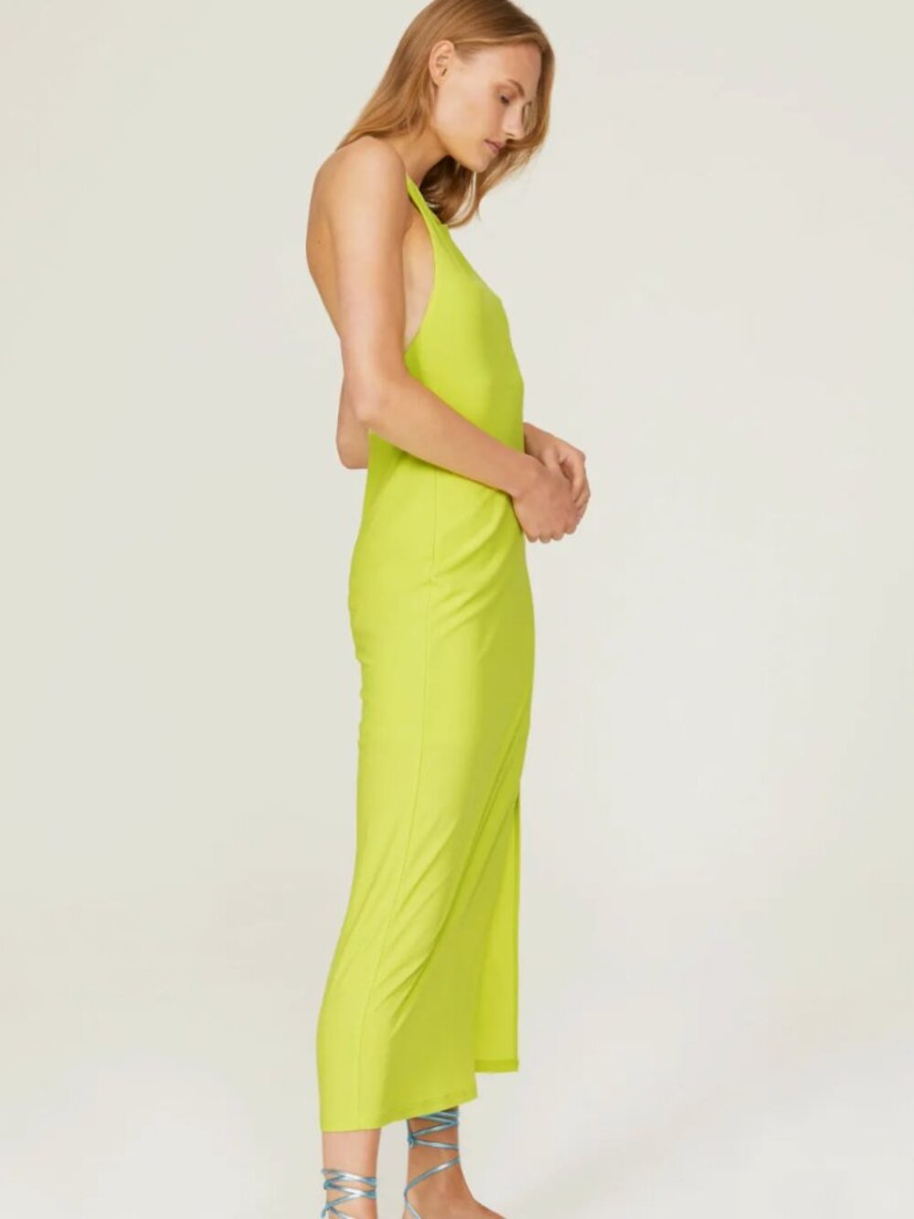 Slate & Willow Lime Maxi Dress S - Picture 3 of 12